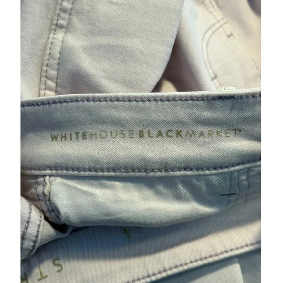 White House Black Market High Rise Straight Jeans Tinted Wisteria Lavender 4 NEW - Picture 4 of 7